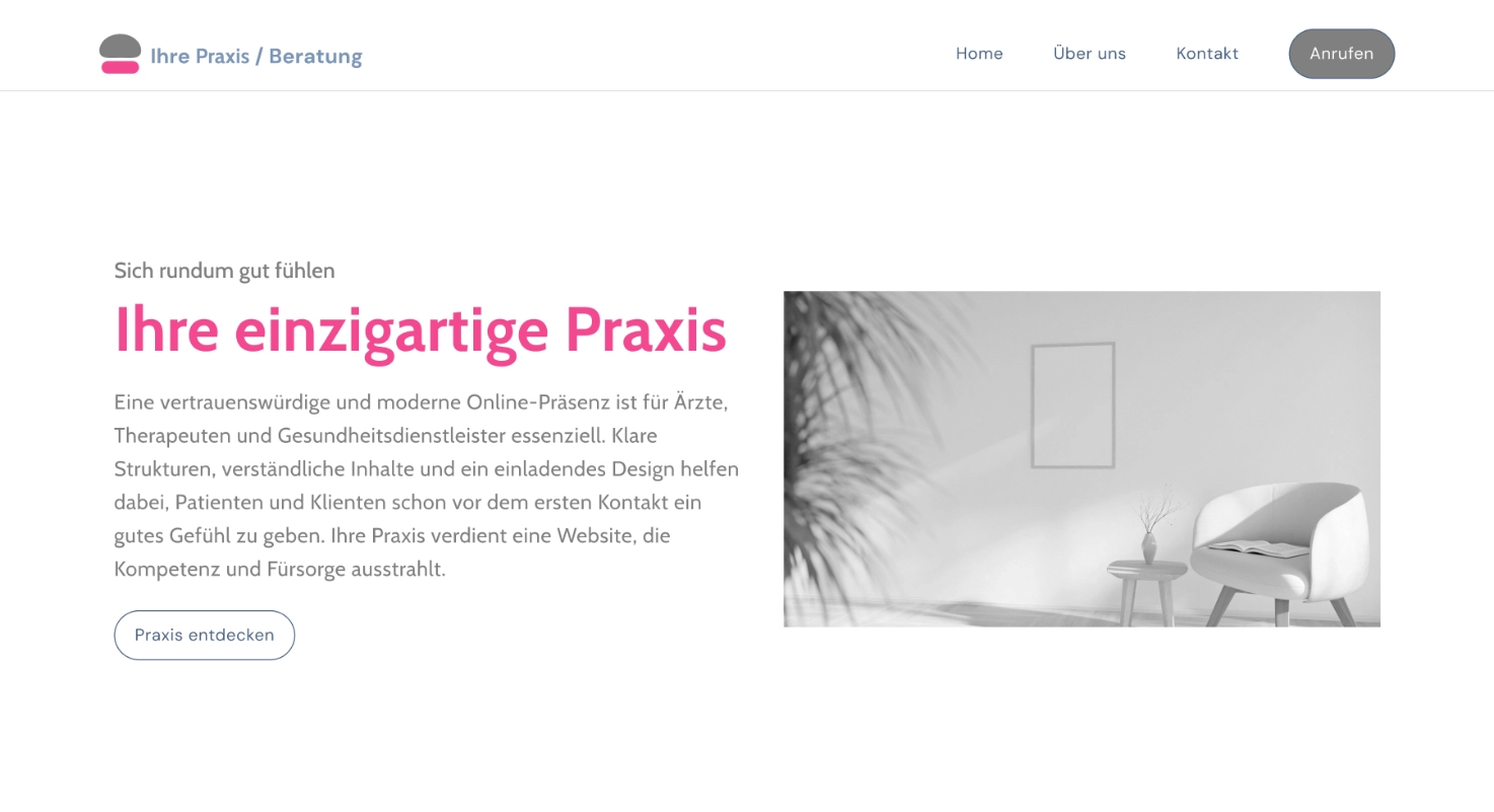 Webdesign für Arztpraxen und Physiotherapeuten